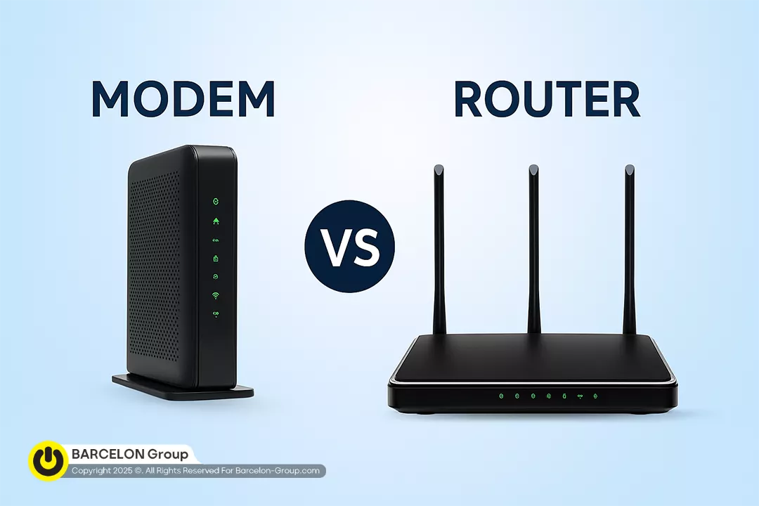 مقایسه جامع مودم و روتر: تفاوت‌ها، کاربردها و نقش هر یک در شبکه اینترنت